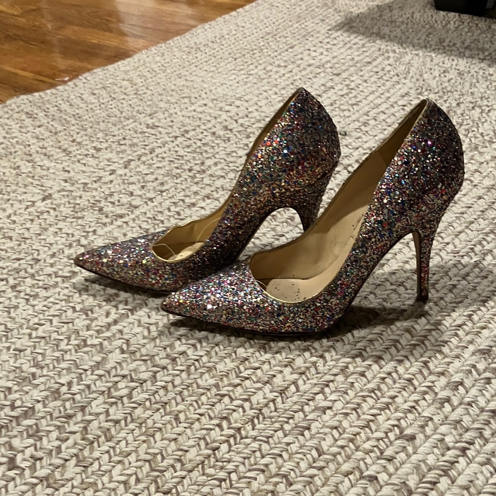 Kate Spade Glitter Heels in Multicolor Sparkle